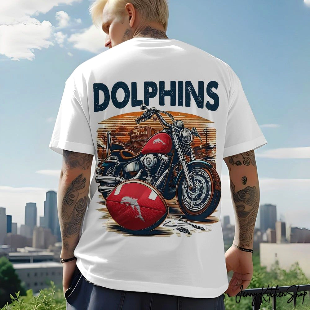 Dolphins NRL Mix Motorcycle Cool Shirt