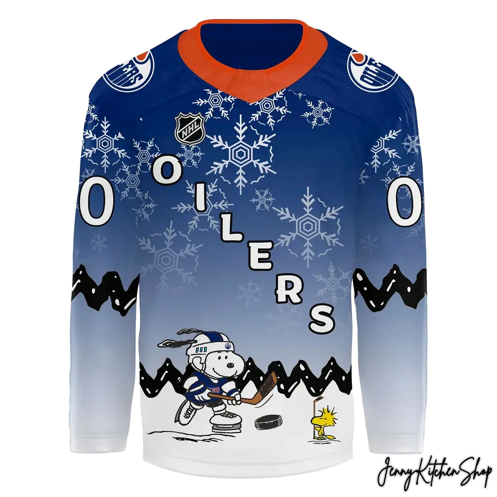 Edmonton Oilers x Peanuts Night Hockey Jersey