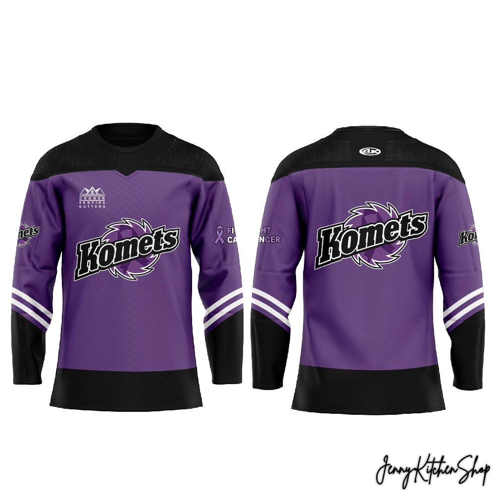 Fort Wayne Komet Cancer Night Replica Hockey Jersey