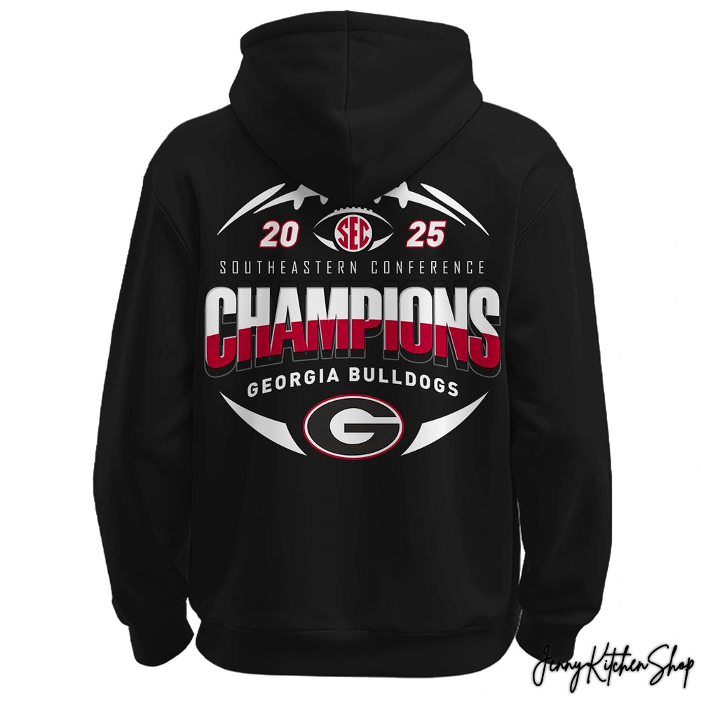 Georgia Bulldogs Football SEC Champions 2025 Hoodie
