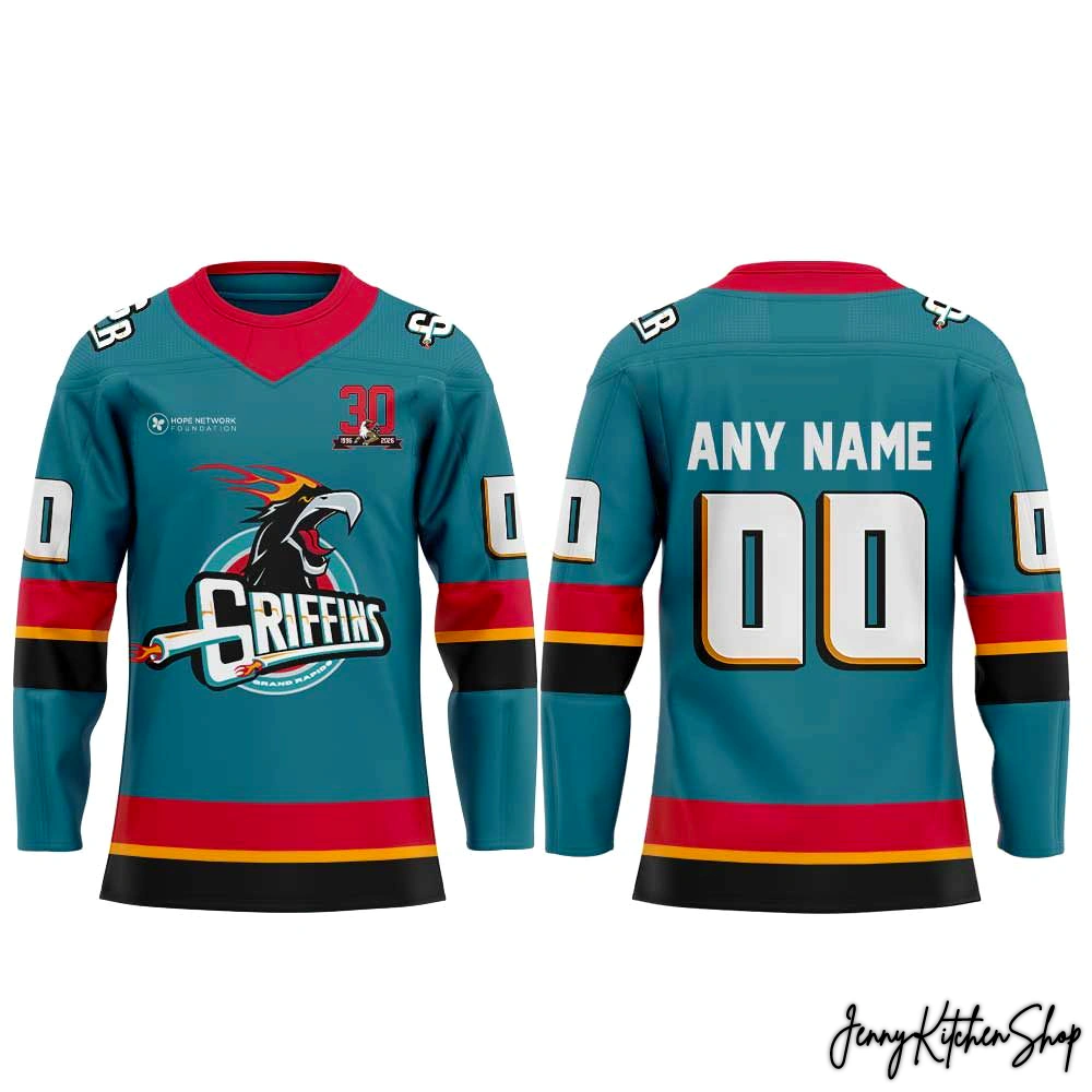 Grand Rapids Griffins Hat tricks Hoops Night Hockey Jersey