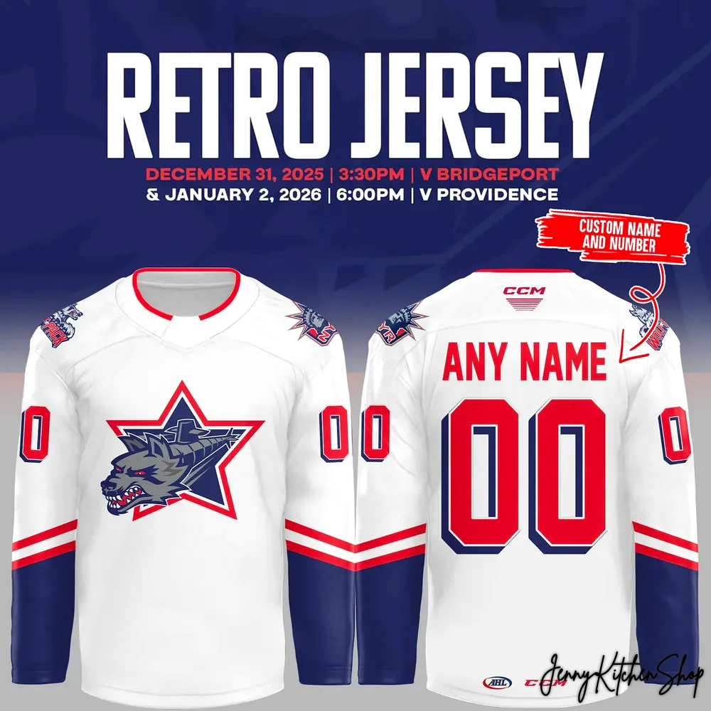 Hartford Wolf Pack 2026 Retro Night Hockey Jersey