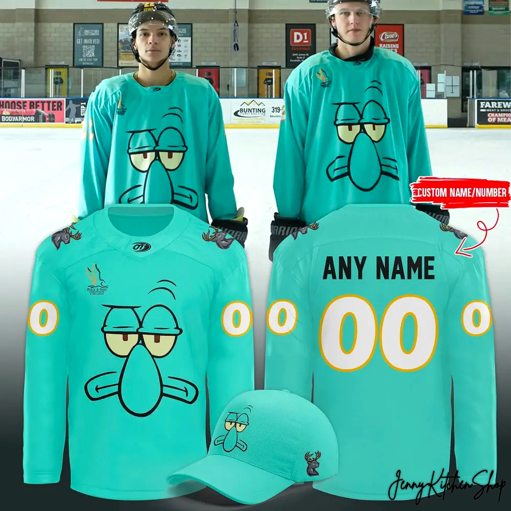 Iowa Heartlanders x Squidward Hockey Jersey