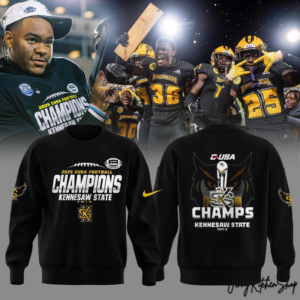 Kennesaw State Owls 2025 CUSA Champions Hoodie
