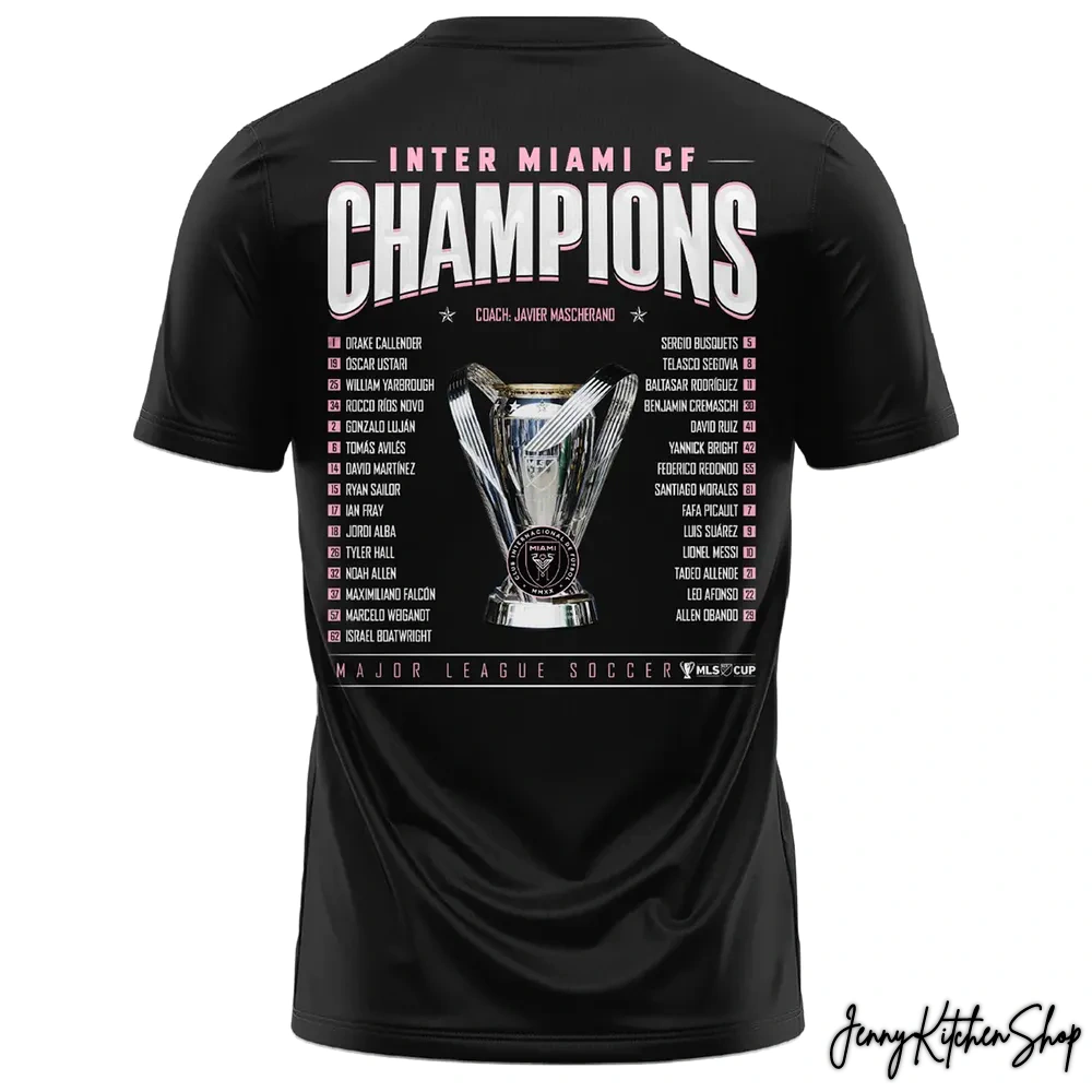 Lionel Messi Inter Miami CF 2025 MLS Cup Champions Shirt