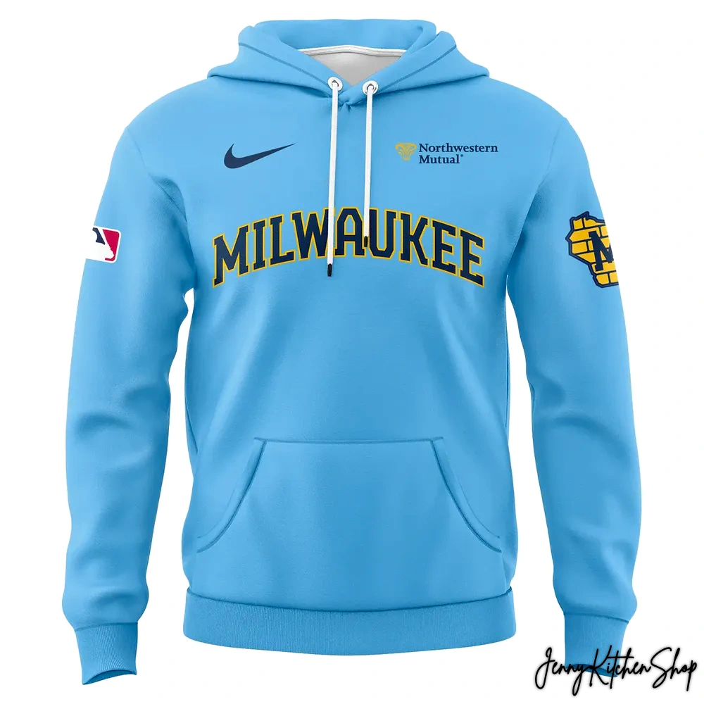 Milwaukee Brewers 2025 Powder Blue Hoodie