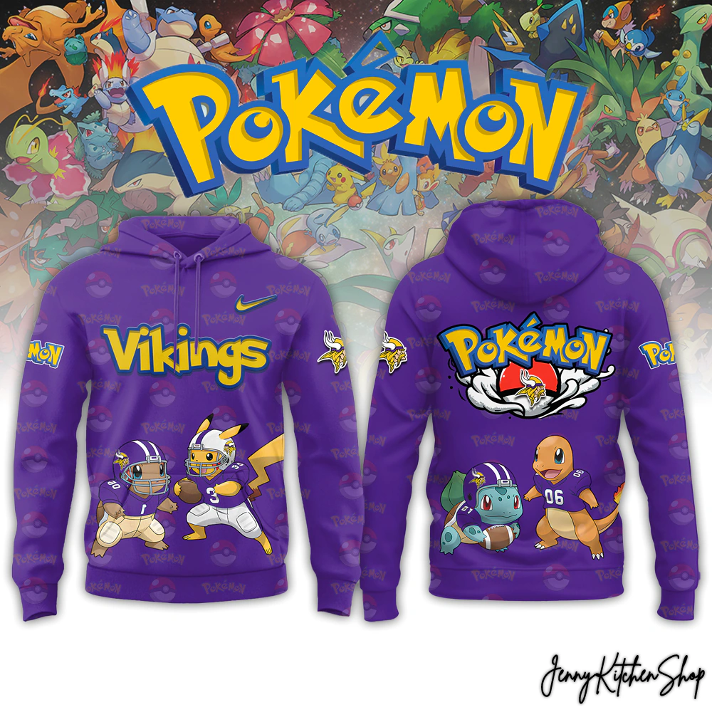 Minnesota Vikings Pokemon Collab Special Design Hoodie