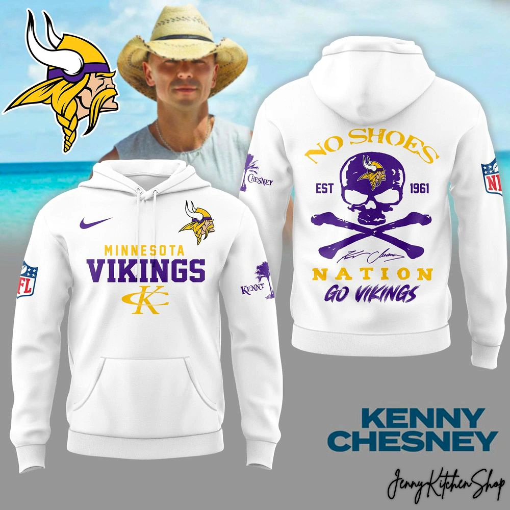 Minnesota Vikings x Kenny Chesney No Shoes Limited Hoodie