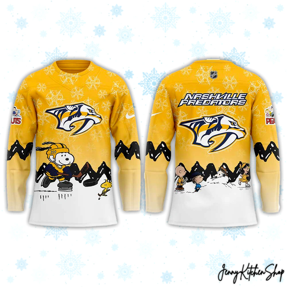 Nashville Predators Peanuts Winter Hockey Jersey