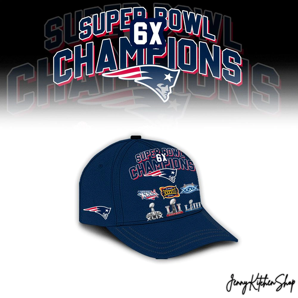New England Patriots 6x Super Bowl Champions 2025-26 Hoodie