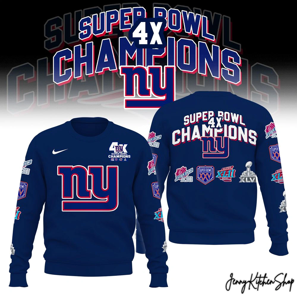 New York Giants 4x Super Bowl Champions Collection Hoodie