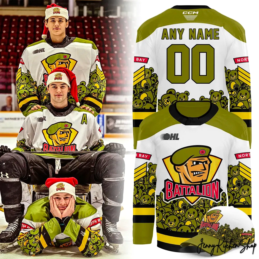 North Bay Battalion Teddy Bear Toss Limited Hockey Jersey