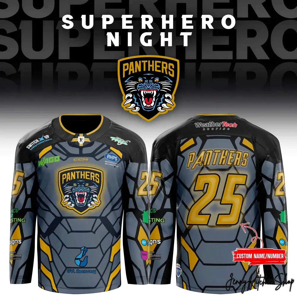 Nottingham Panthers 2026 Super Hero Limited Hockey Jersey