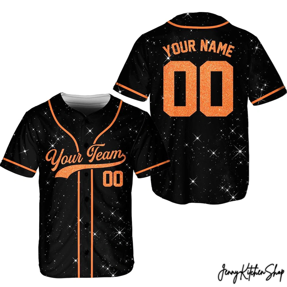 Personalized Team Name And Number Black Baseball Jersey