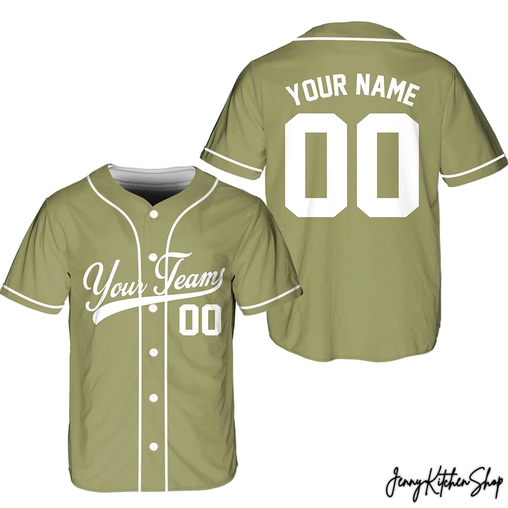 Personalized Team Name And Number Light Green Baseball Jersey