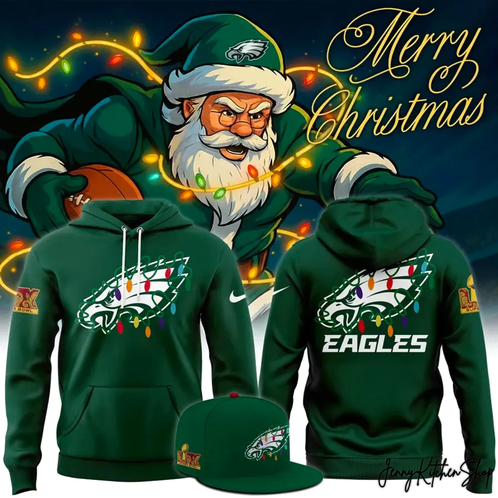 Philadelphia Eagles 2025 Merry Christmas New Hoodie