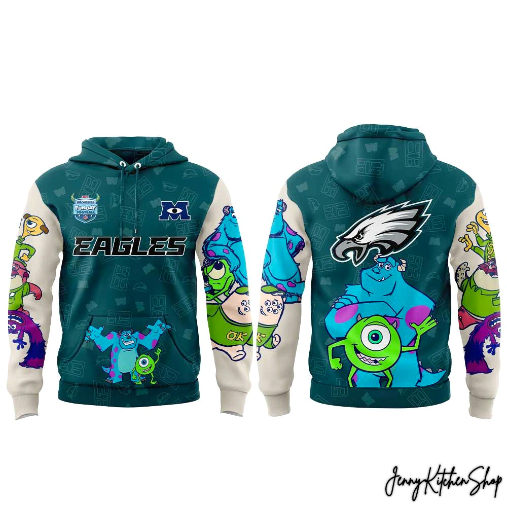Philadelphia Eagles Monsters Funday Football New Hoodie
