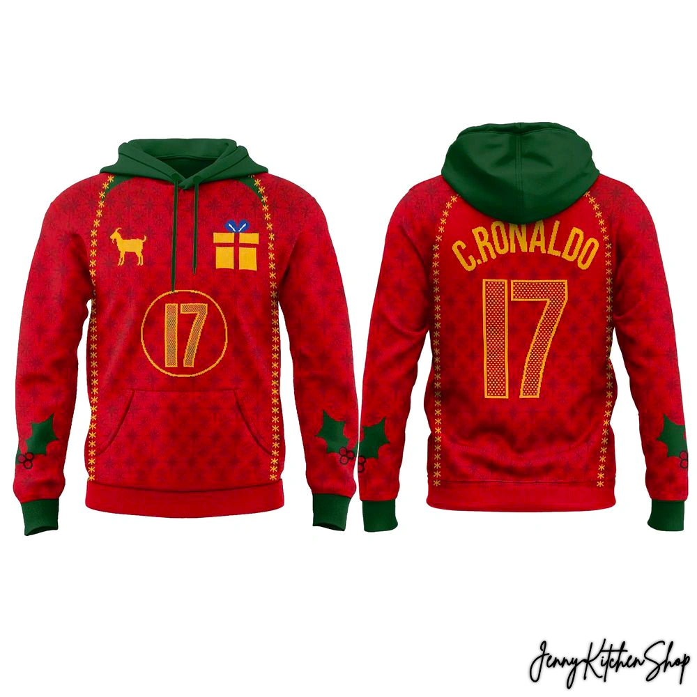 Portugal Ronaldo 17 Christmas Hoodie