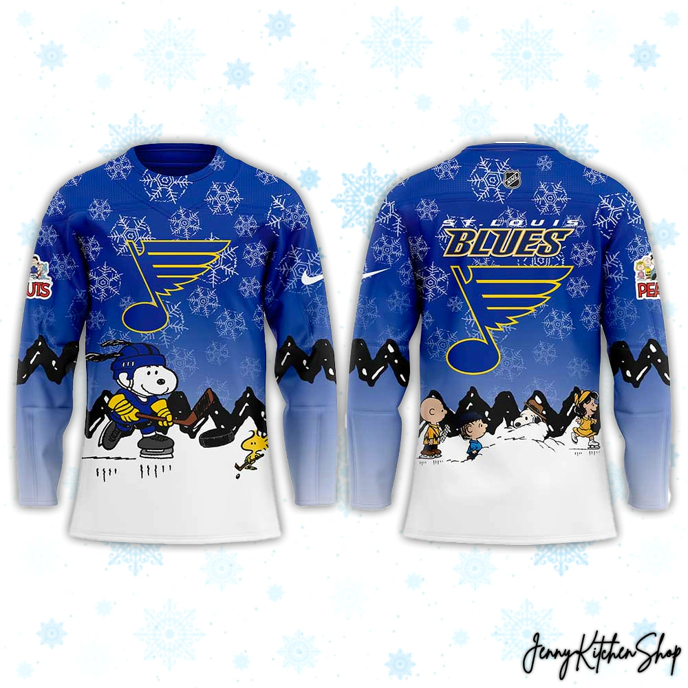 St Louis Blues Peanuts Winter Hockey Jersey