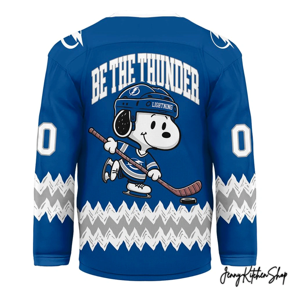Tampa Bay Lightning x Snoopy Personalized Hockey Jersey