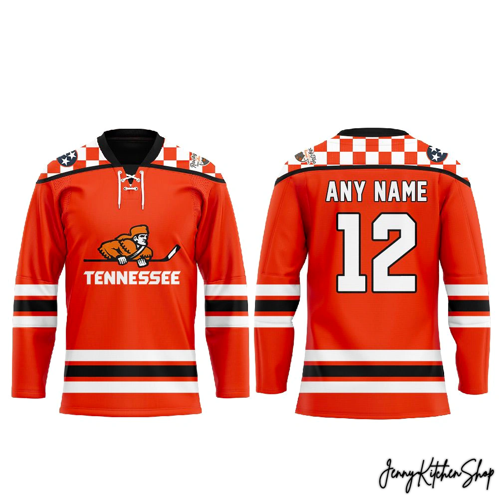 Tennessee Ice Hockey Chuck-A-Puck 2025 Orange Hockey Jersey