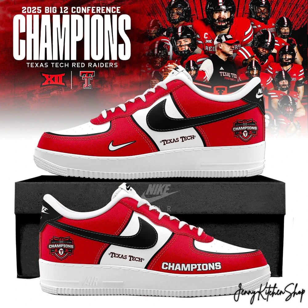 Texas Tech Red Raiders 2025 Big 12 Football AF1 Sneakers