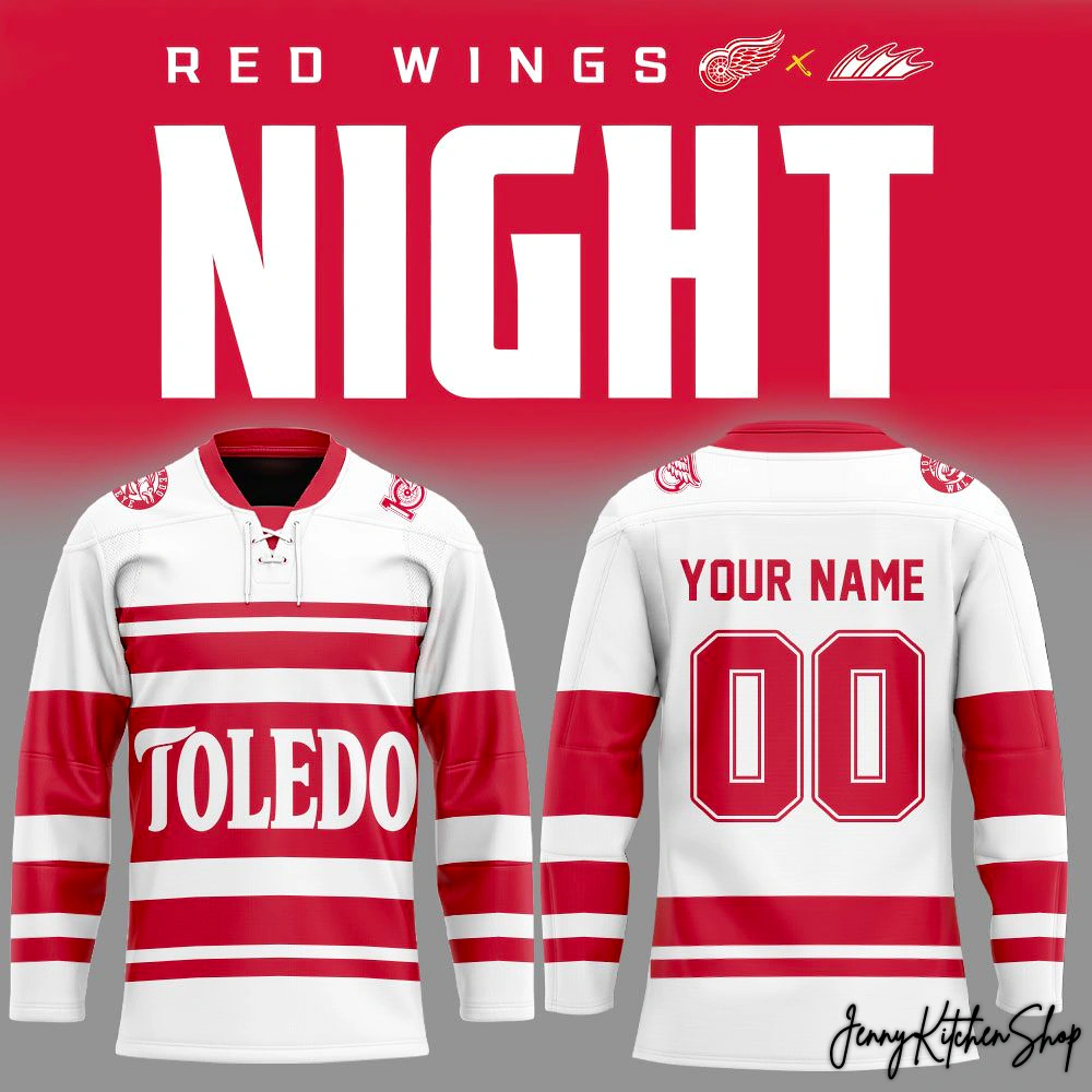 Toledo Walleye x Red Wings Affiliate Night Hockey Jersey