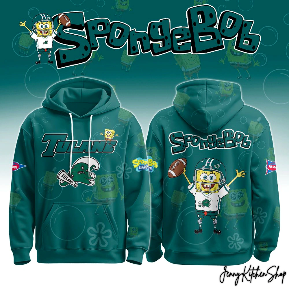 Tulane Green Wave x SpongeBob Hoodie