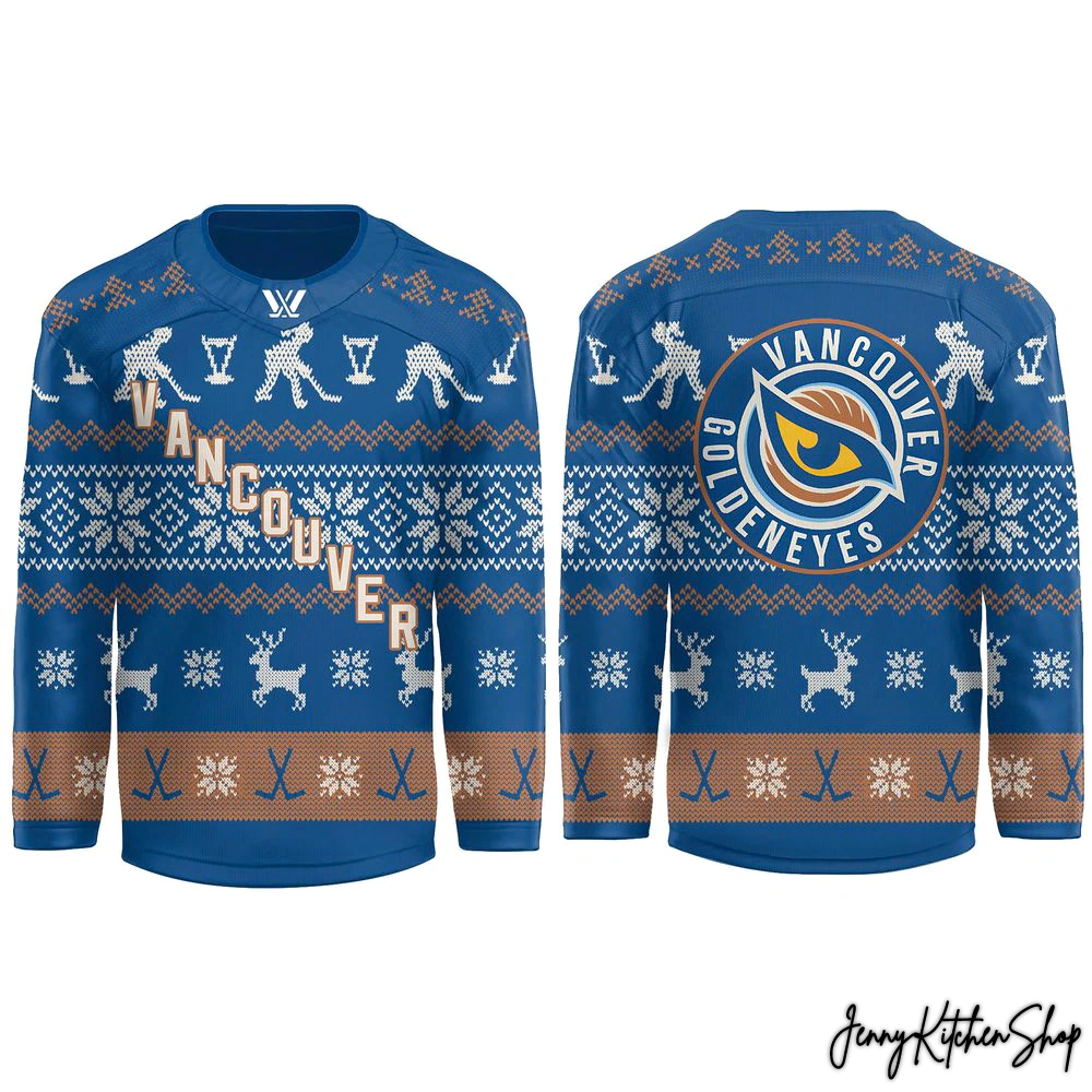 Vancouver Goldeneyes PWHL Holiday New Hockey Jersey