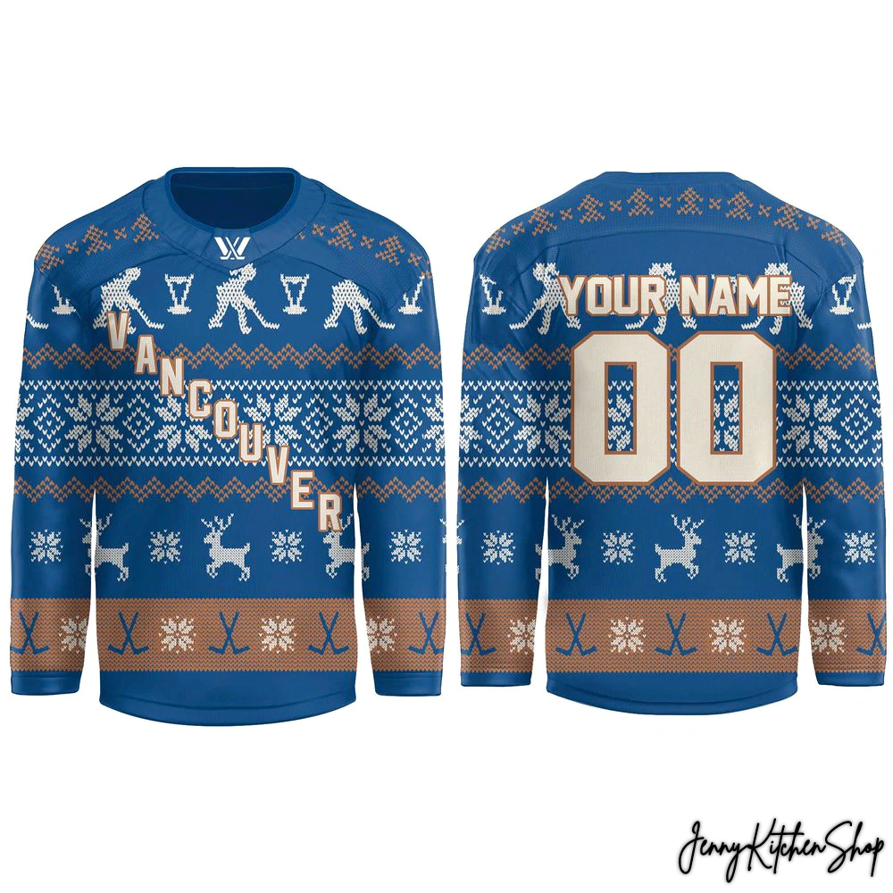 Vancouver Goldeneyes PWHL Holiday New Hockey Jersey