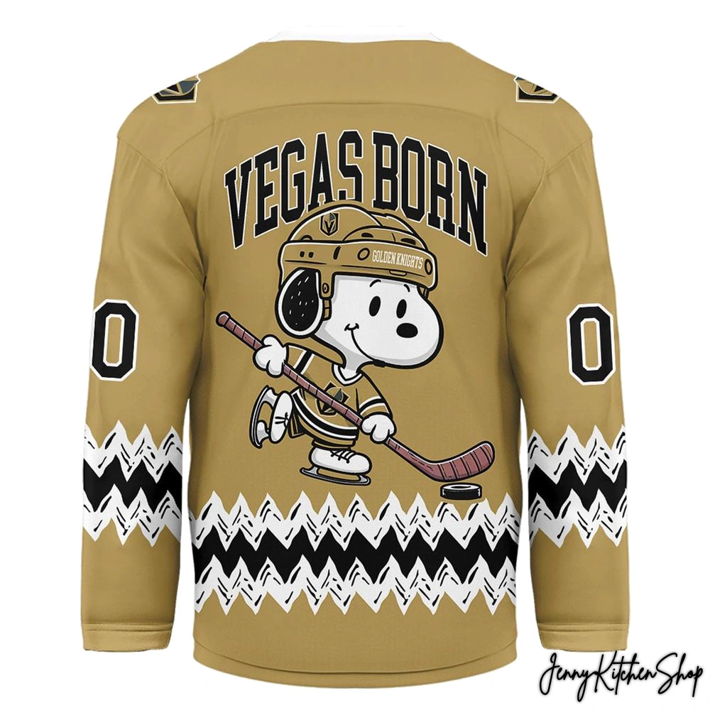 Vegas Golden Knights x Snoopy Personalized Hockey Jersey