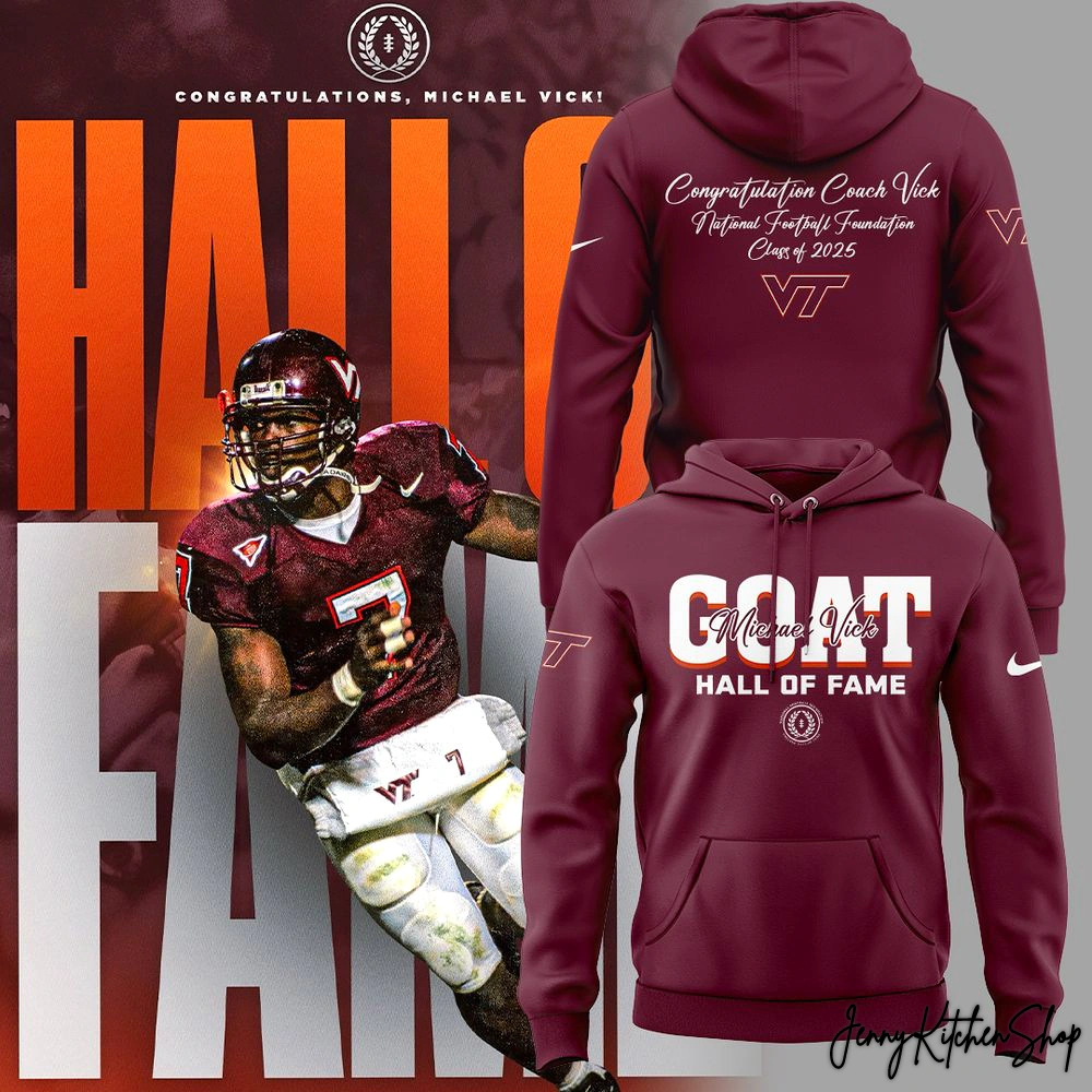 Virginia Tech x Coach Michael Vick Goat Hall Of Fame Hoodie