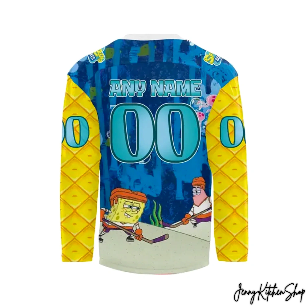 Waterloo Black Hawks x Spongebob Squarepants 2025 New Hockey Jersey