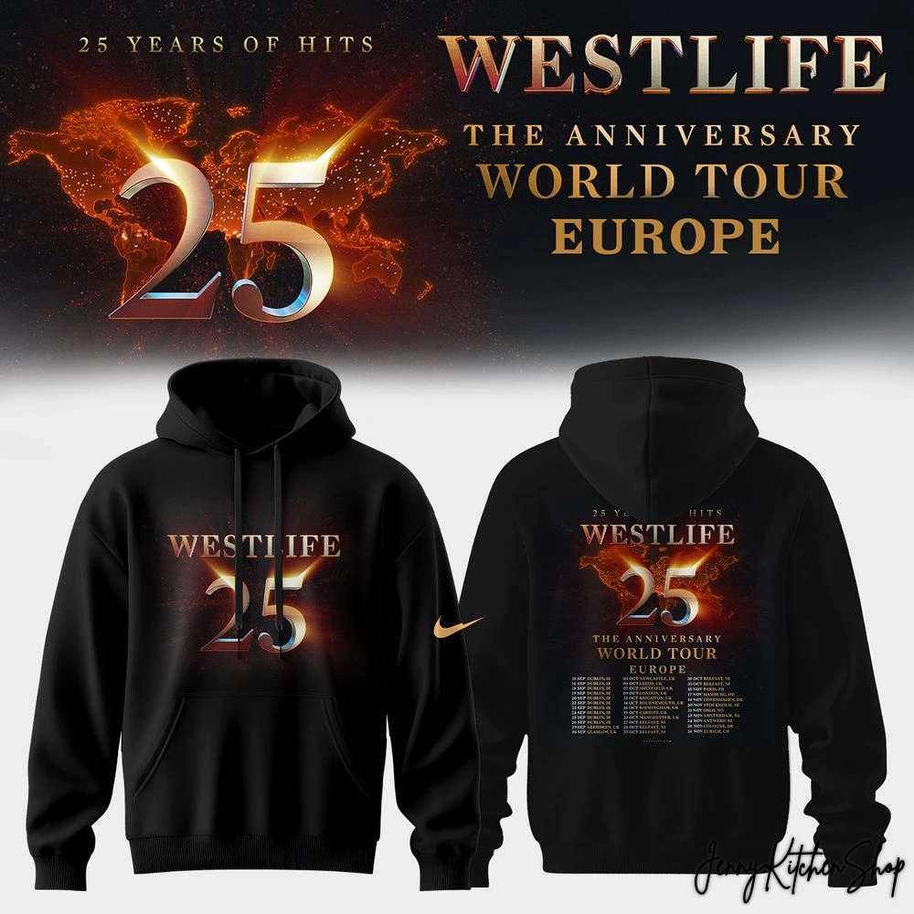Westlife 25th Anniversary World Tour 2026 T-Shirt