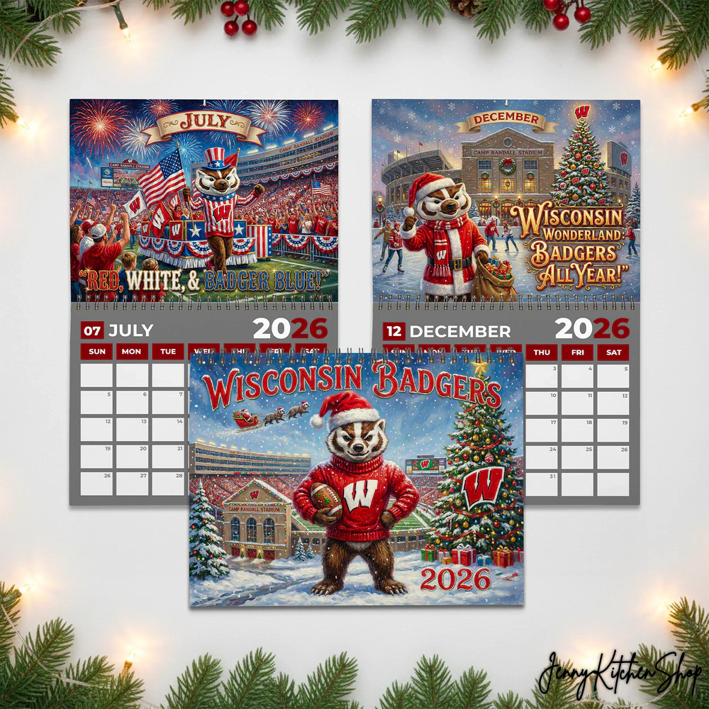 Wisconsin Badgers New Year 2026 Calendar