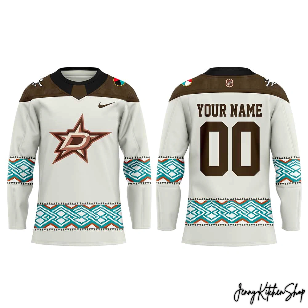 2026 Dallas Star Native American Heritage Hockey Jersey
