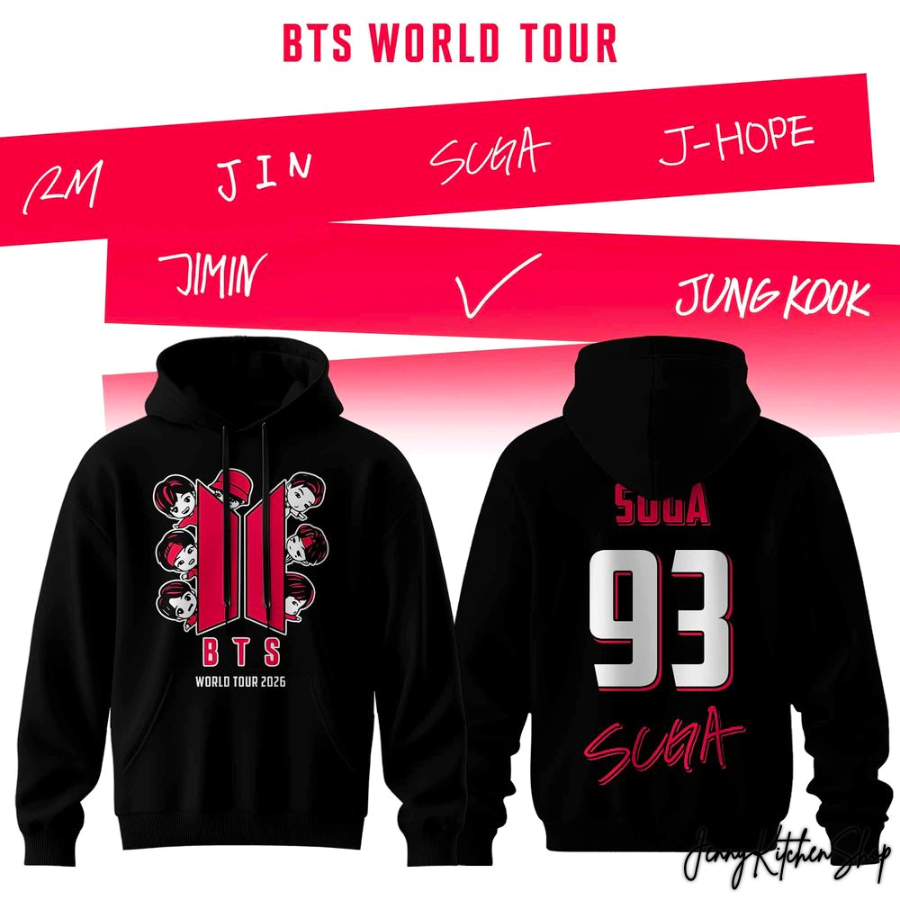 BTS World Tour 2026 Chibi Design Beautiful Hoodie