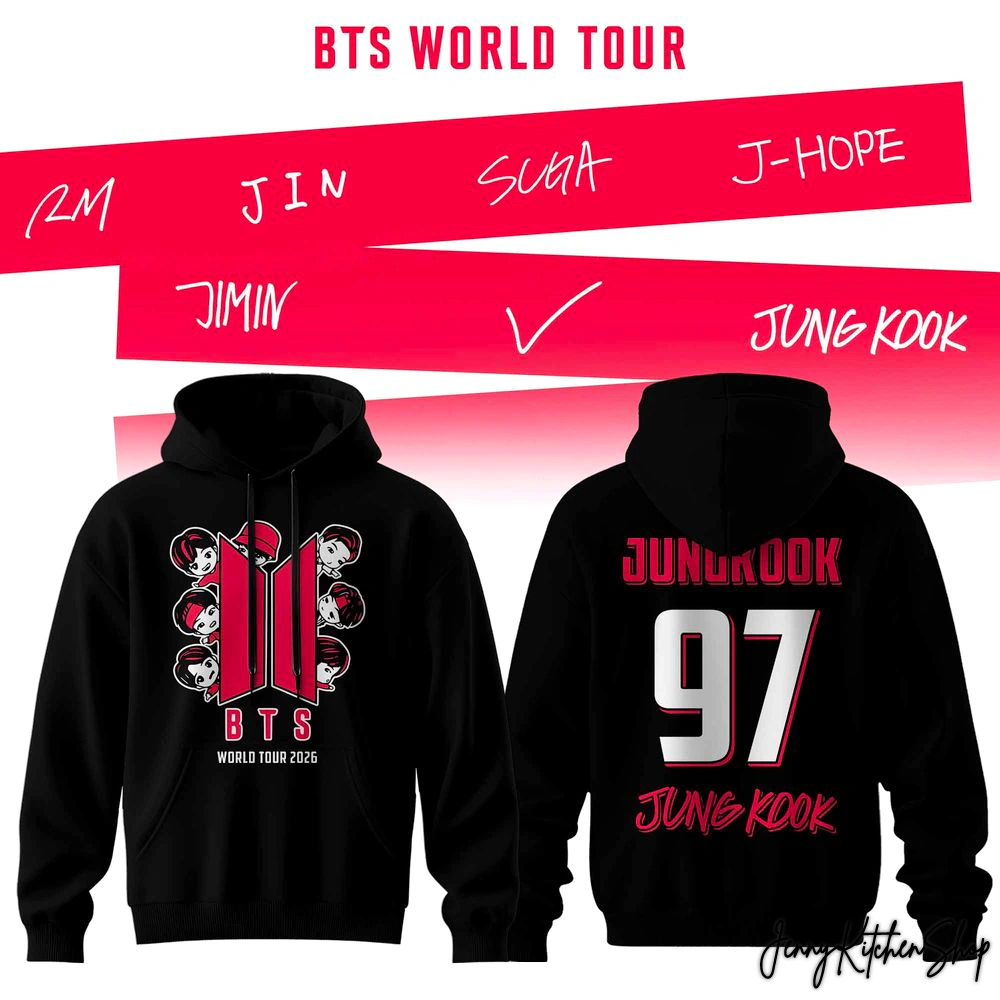 BTS World Tour 2026 Chibi Design Beautiful Hoodie