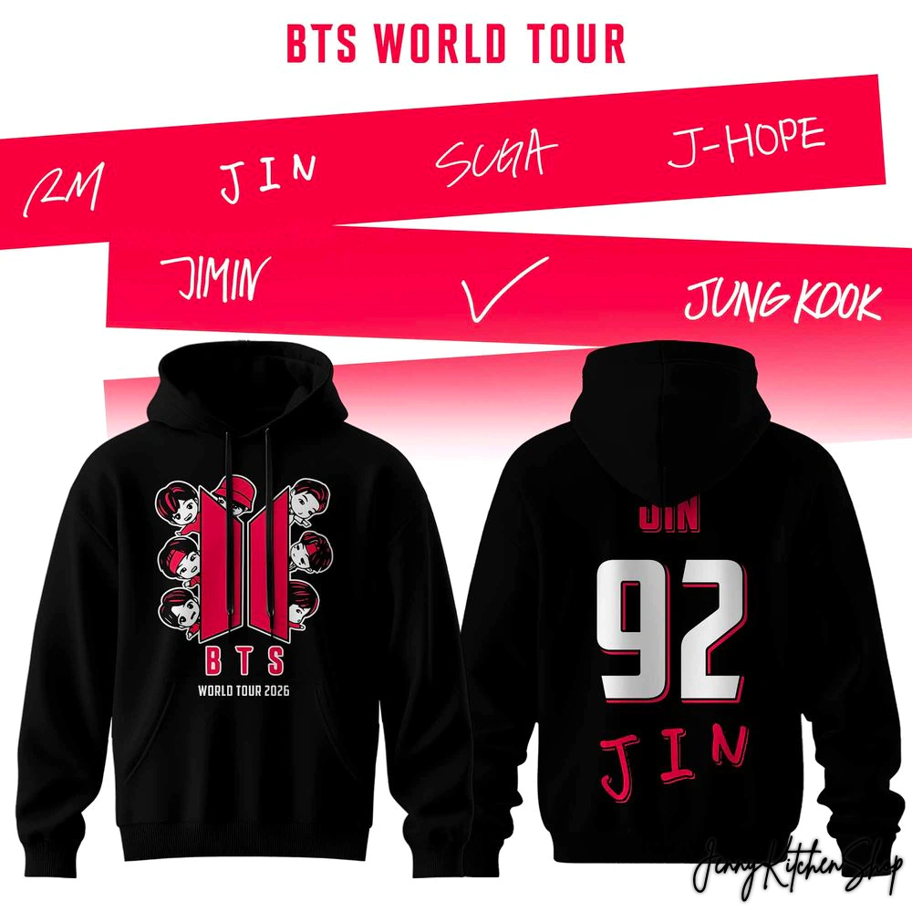 BTS World Tour 2026 Chibi Design Beautiful Hoodie