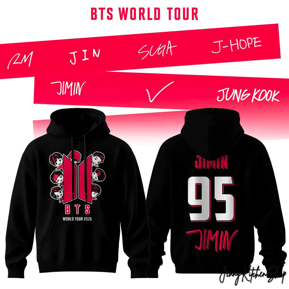 BTS World Tour 2026 Chibi Design Beautiful Hoodie