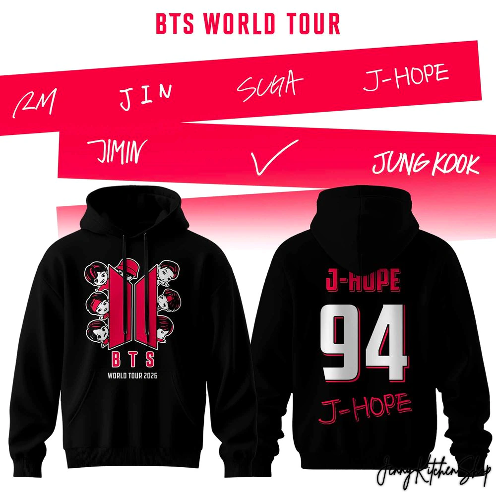 BTS World Tour 2026 Chibi Design Beautiful Hoodie