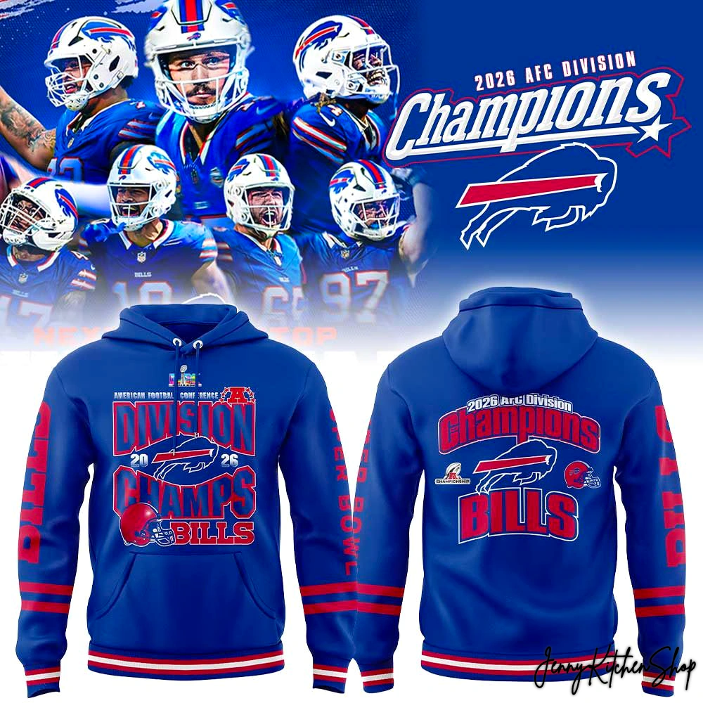 Buffalo Bills 2026 AFC Division Champions Collection Hoodie