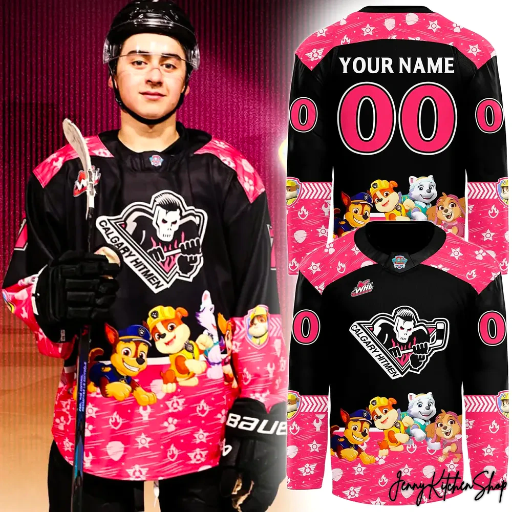 Calgary Hitmen 2026 Paw Patrol Night Hockey Jersey