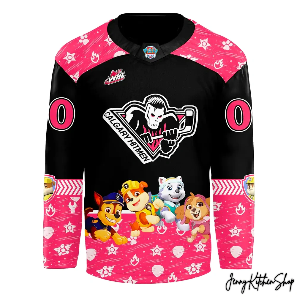 Calgary Hitmen 2026 Paw Patrol Night Hockey Jersey
