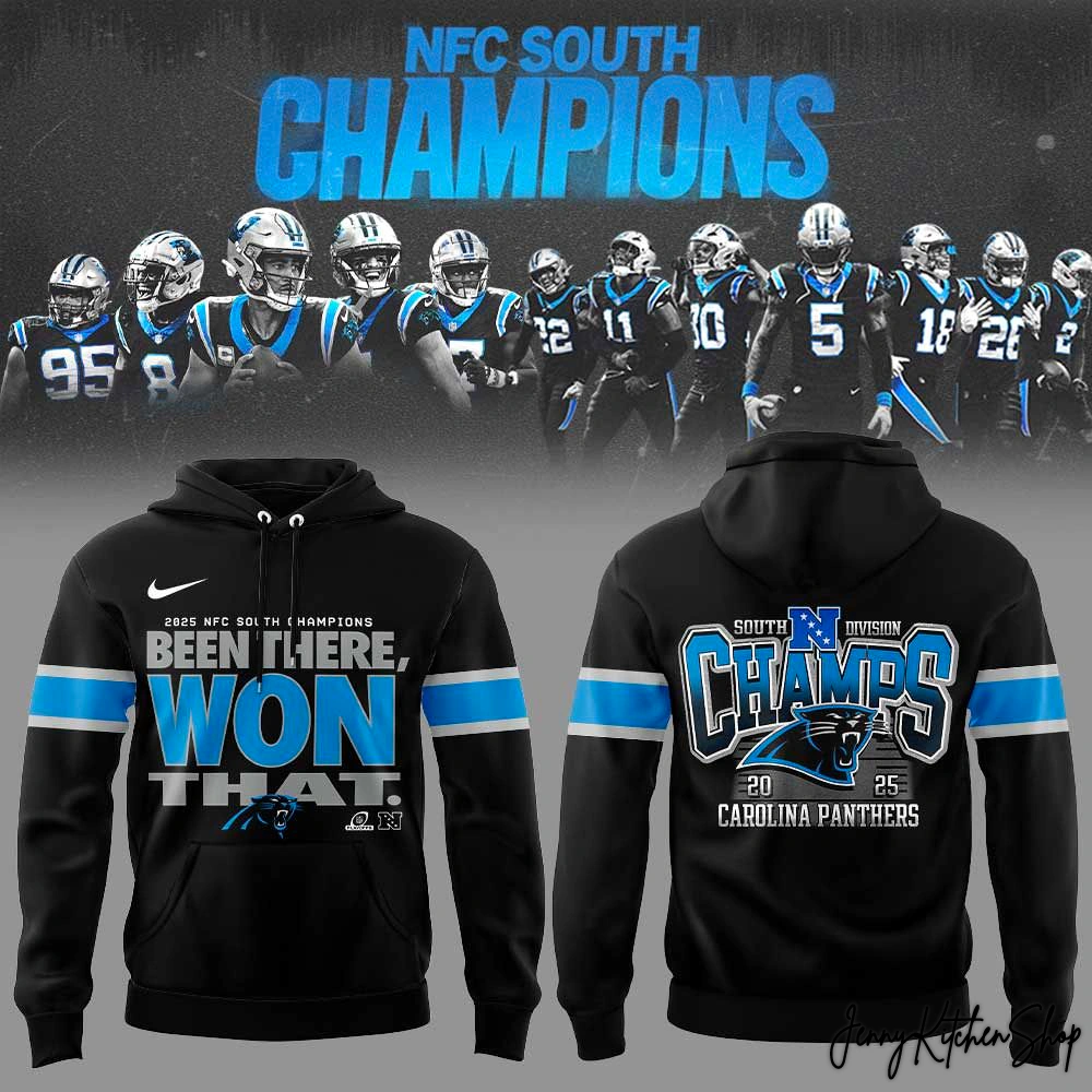 Carolina Panthers 2025 NFC South Division Champions Limited Hoodie