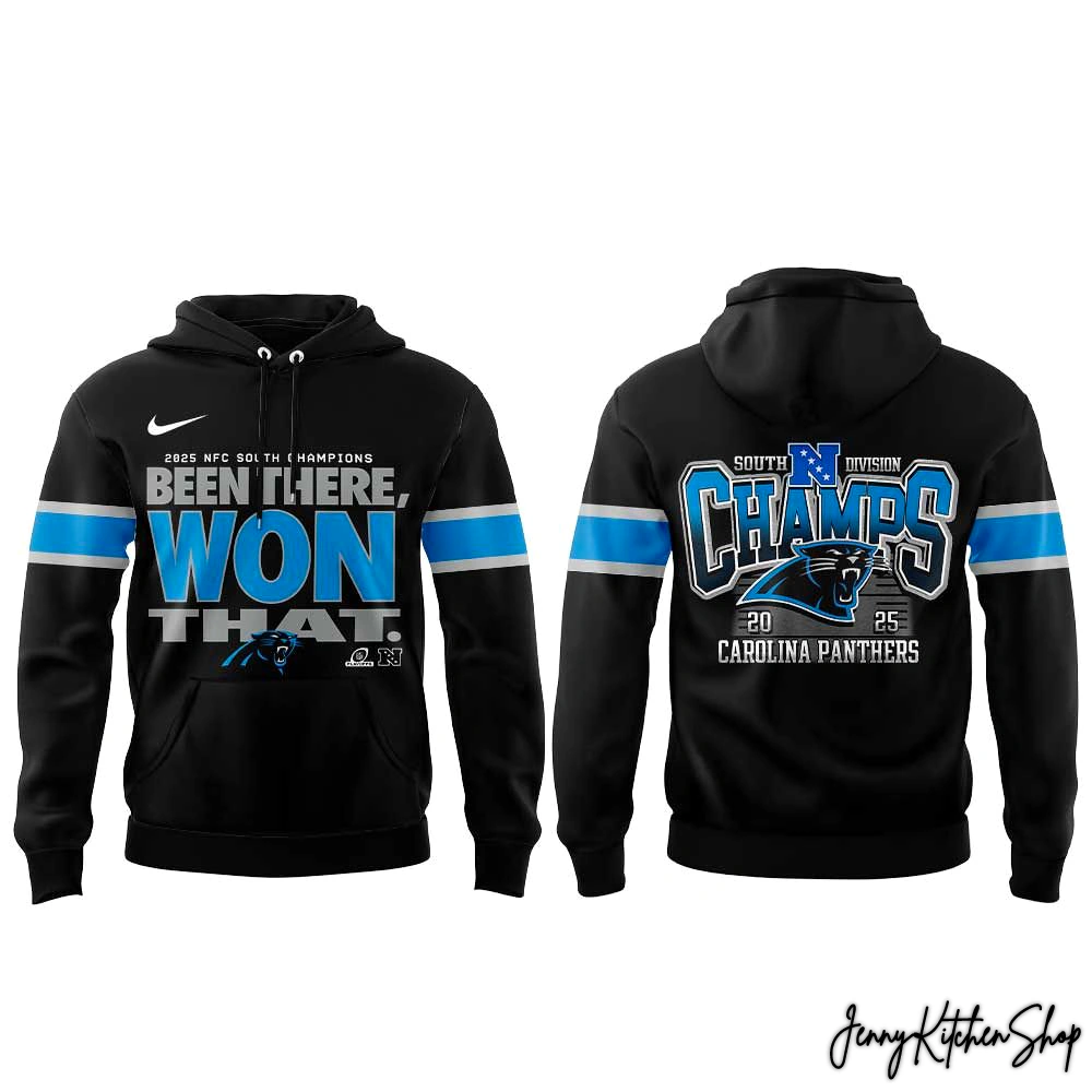 Carolina Panthers 2025 NFC South Division Champions Limited Hoodie