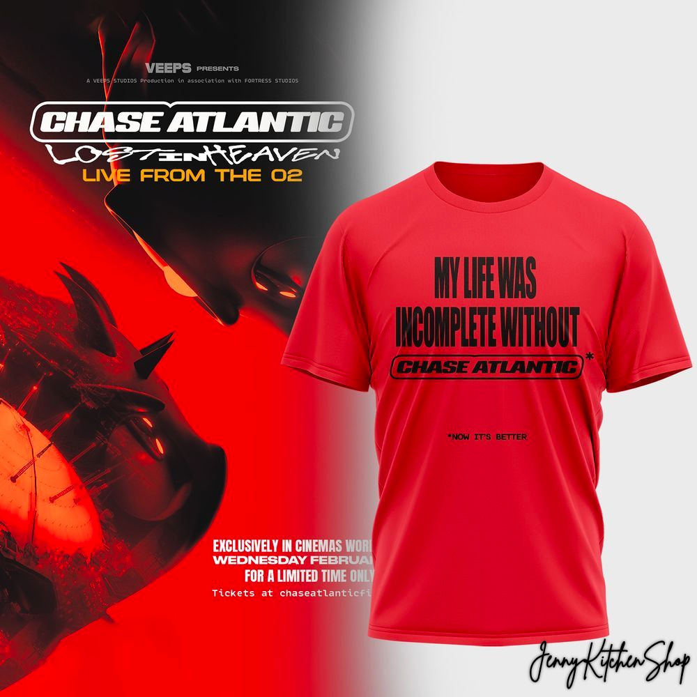 Chase Atlantic 2026 Lost In Heaven Live From The 02 T-Shirt