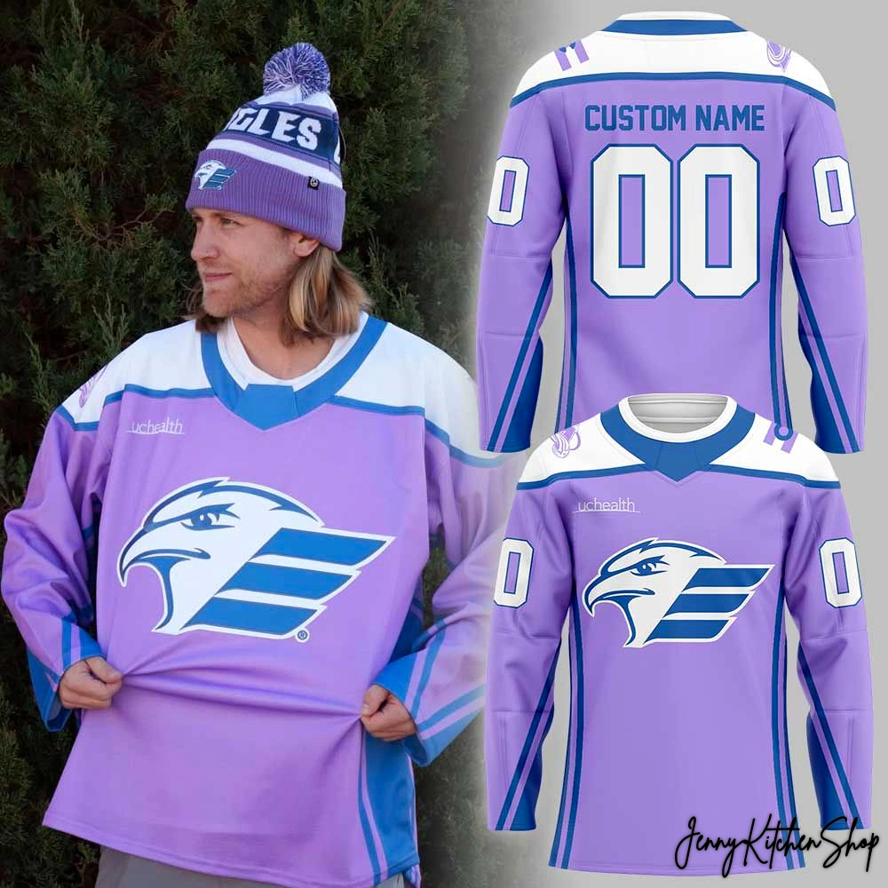 Colorado Eagles 2026 Fight Cancer Custom Hockey Jersey