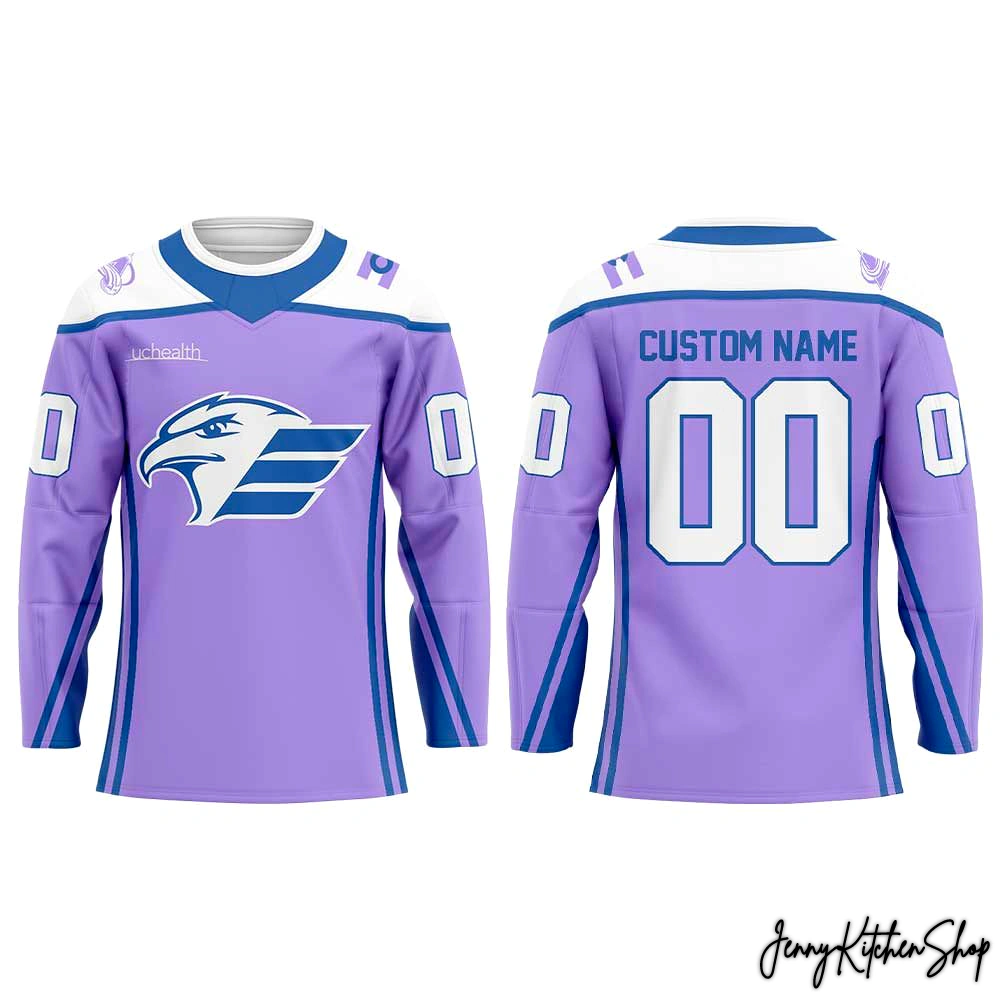 Colorado Eagles 2026 Fight Cancer Custom Hockey Jersey