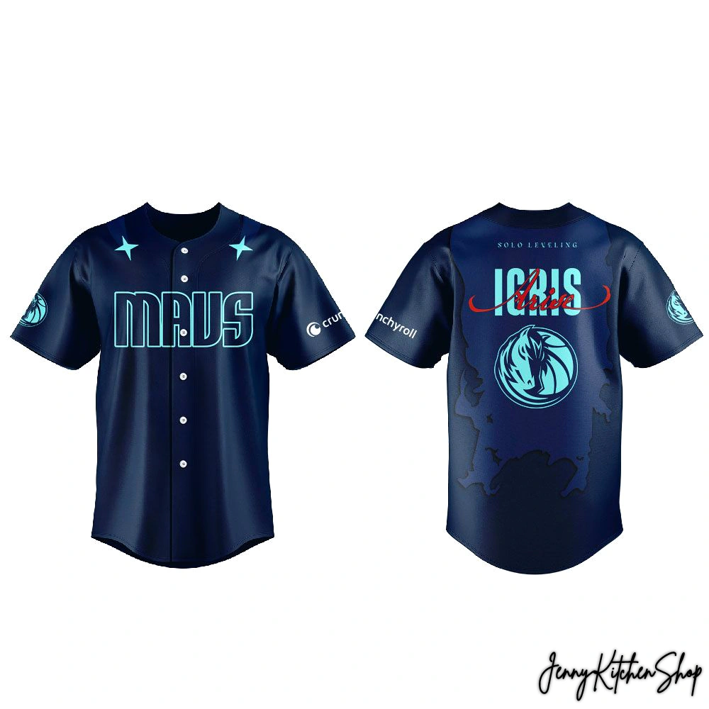 Dallas Mavericks Solo Leveling Night Baseball Jersey